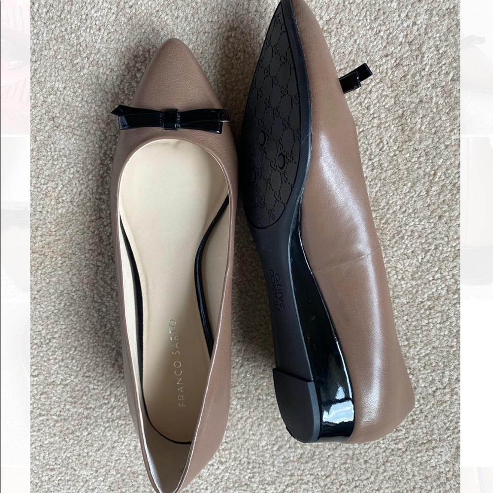 Franco Sarto Taupe/Beige Ballet Flats